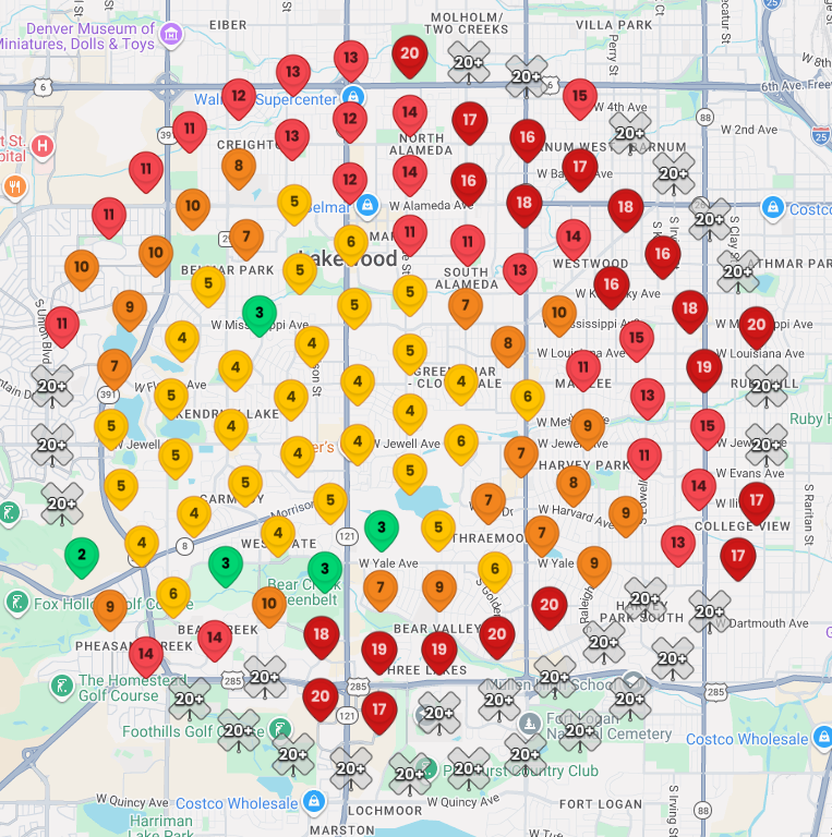 Colorado Painting local map rankings before Growth Partners