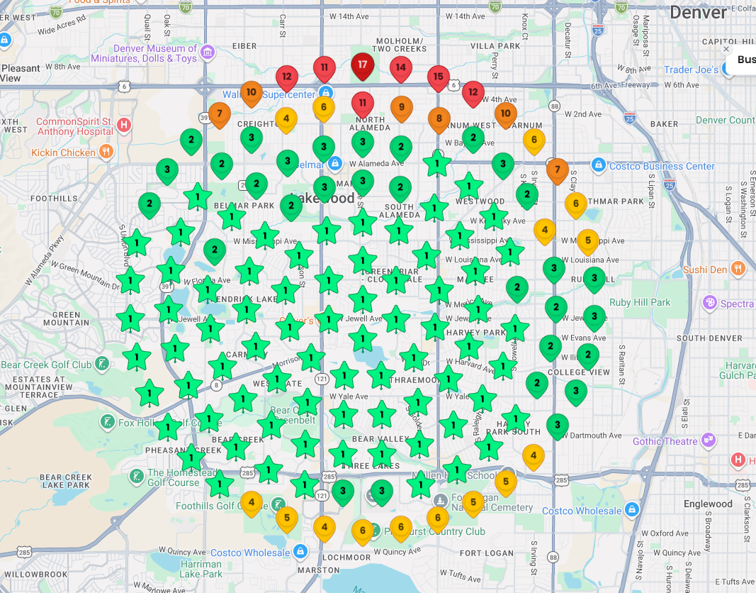 Colorado Painting local map rankings after Growth Partners