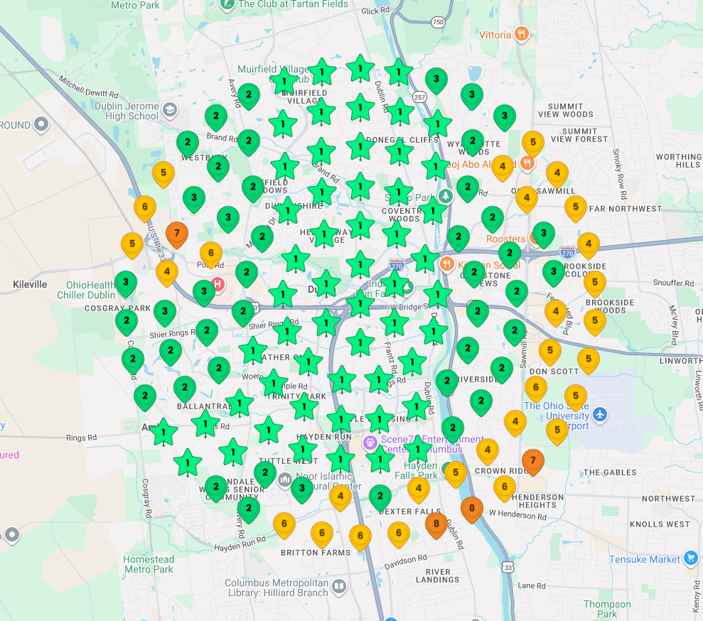 Dentist local map rankings after Growth Partners