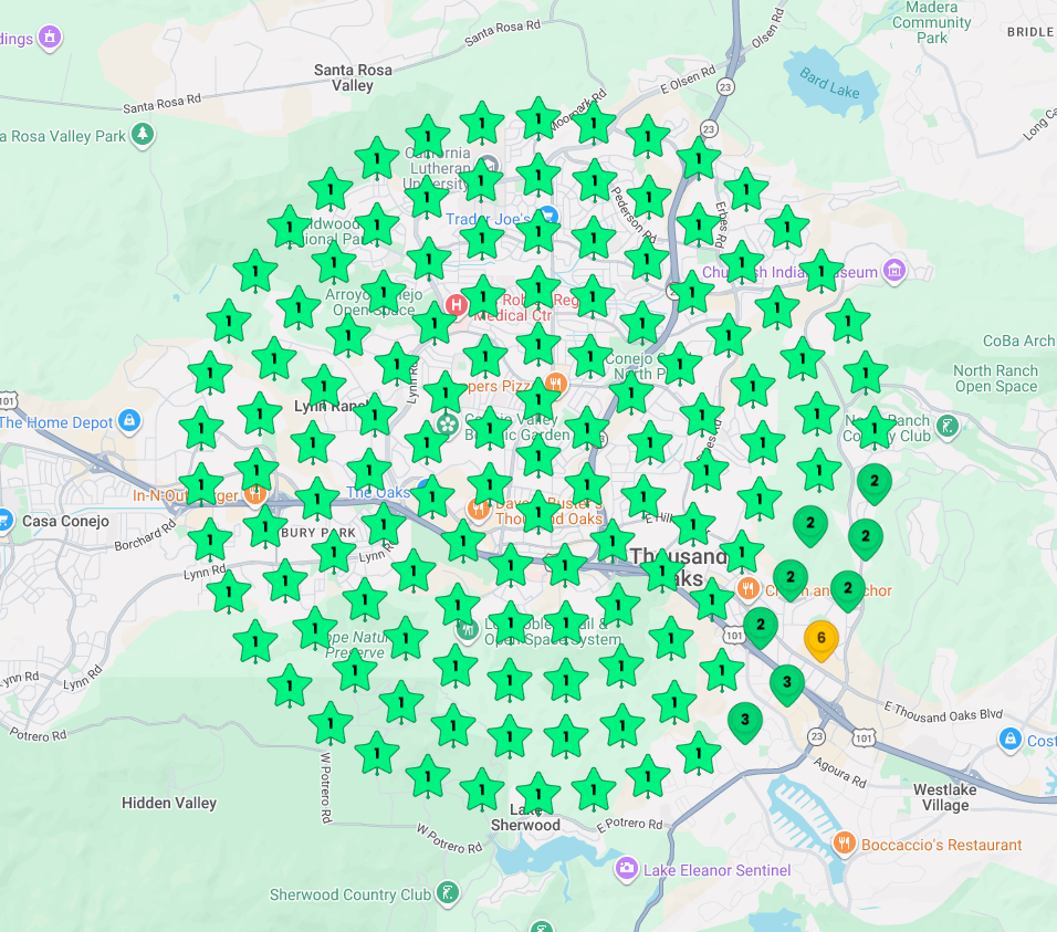 Med Spa local map rankings after Growth Partners