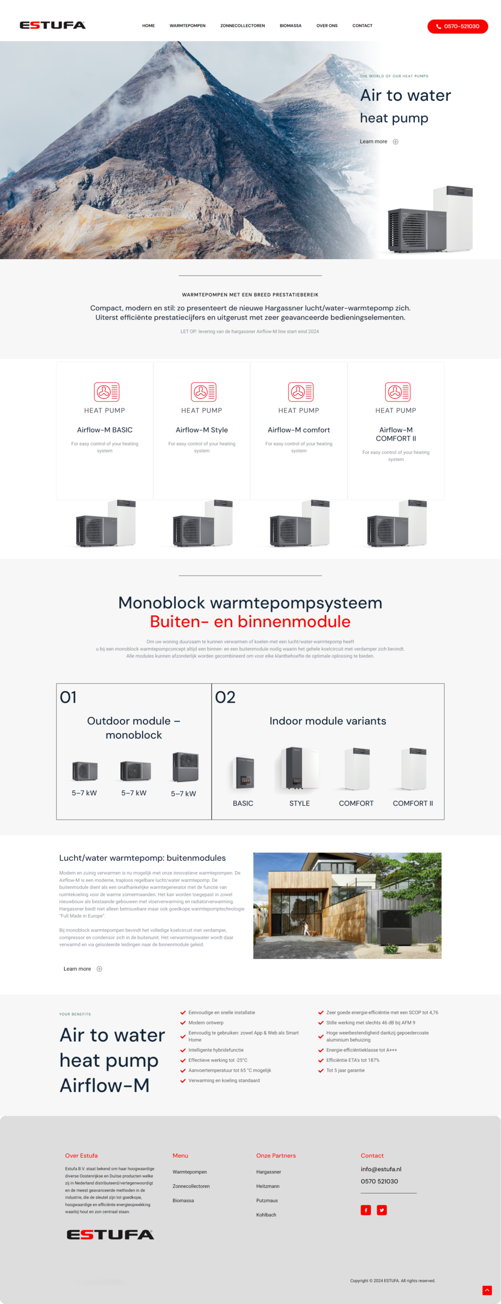 Custom website designed by Growth Partners &mdash; full-page screenshot, project 01