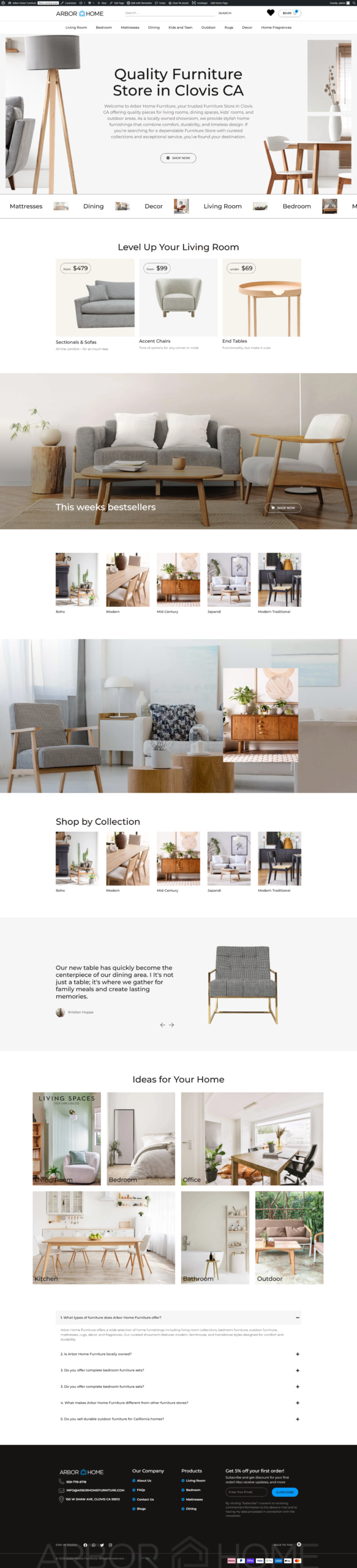 Custom website designed by Growth Partners &mdash; full-page screenshot, project 15
