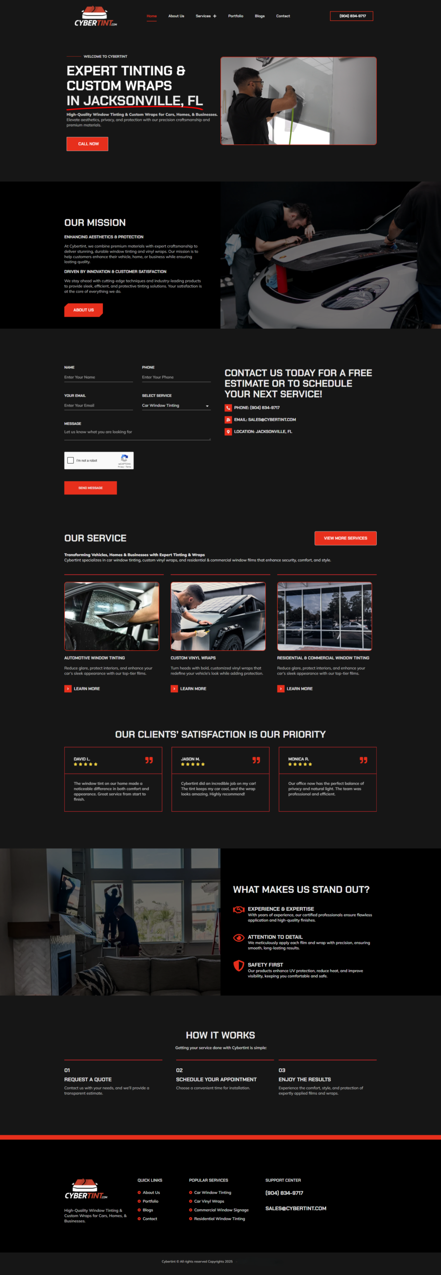 Custom website designed by Growth Partners &mdash; full-page screenshot, project 10