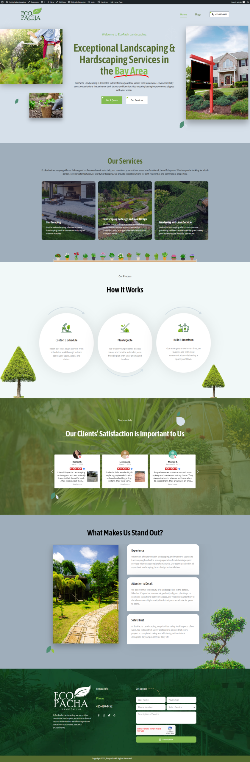 Custom website designed by Growth Partners &mdash; full-page screenshot, project 14