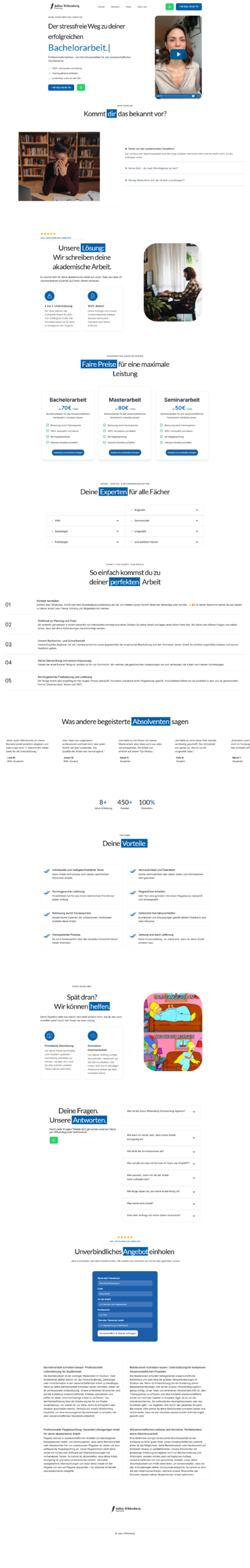 Custom website designed by Growth Partners &mdash; full-page screenshot, project 09