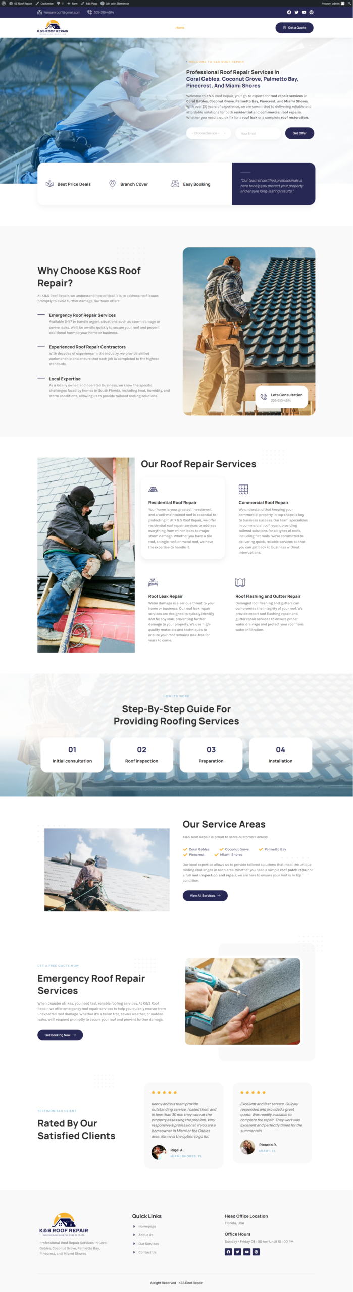 Custom website designed by Growth Partners &mdash; full-page screenshot, project 13