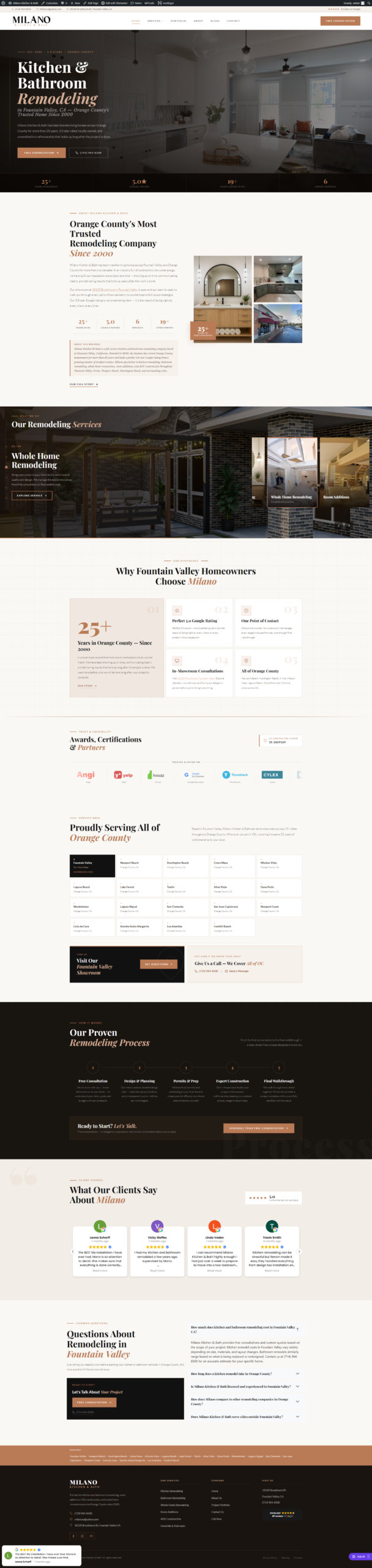 Custom website designed by Growth Partners &mdash; full-page screenshot, project 16